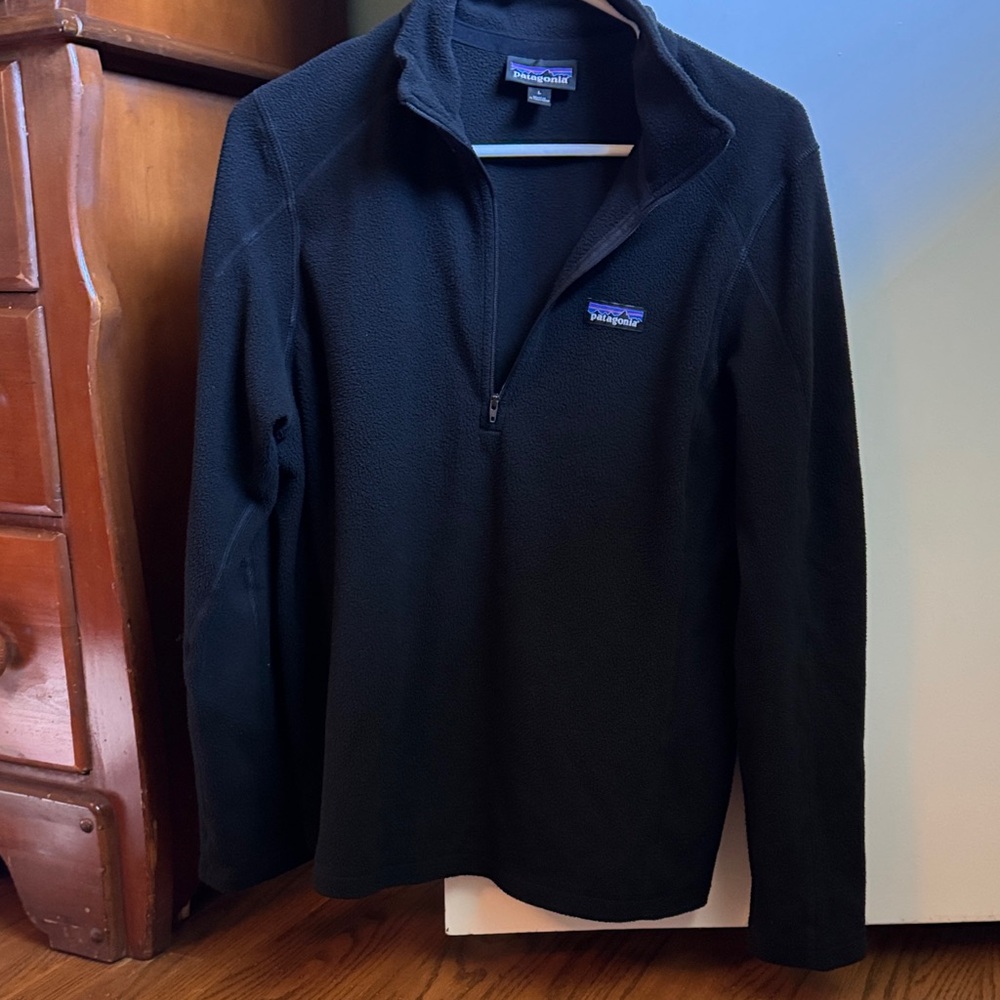 Patagonia Black Quarter-Zip Fleece Pullover
